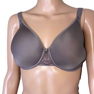 Vanity Fair bra steele gray lightly padded 36DD bra no underwire comfort stretch